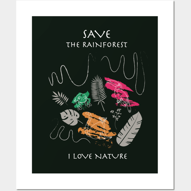 Save The Amazon Tropical Rainforest Brazil Wall Art by RUNAWAYSTEPH